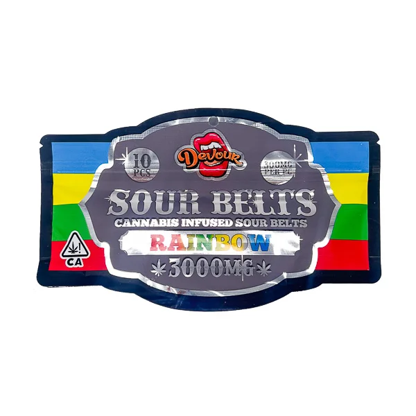 Devour Sour Belts (3000mg) – Rainbow - Image 2