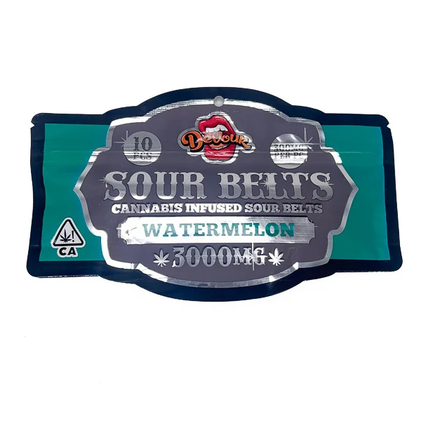 Devour Sour Belts (3000mg) – Watermelon - Image 2