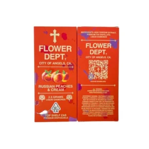 Flower Dept (2.5G) Liquid Diamond Disposable – Russian Peaches & Cream